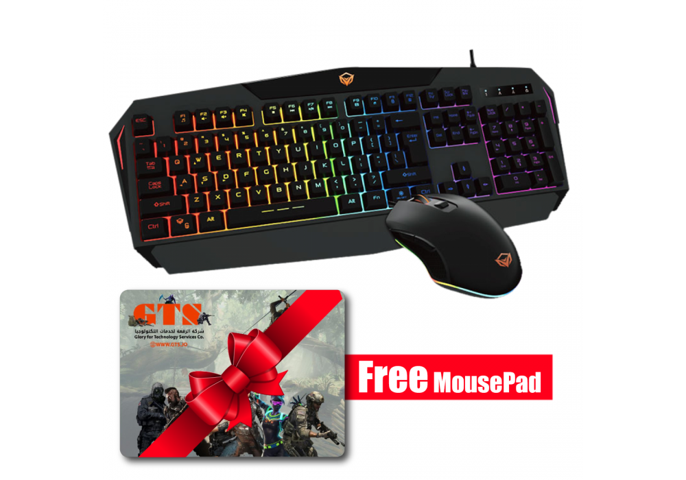 Meetion Rainbow Backlit Gaming Keyboard and Mouse C510