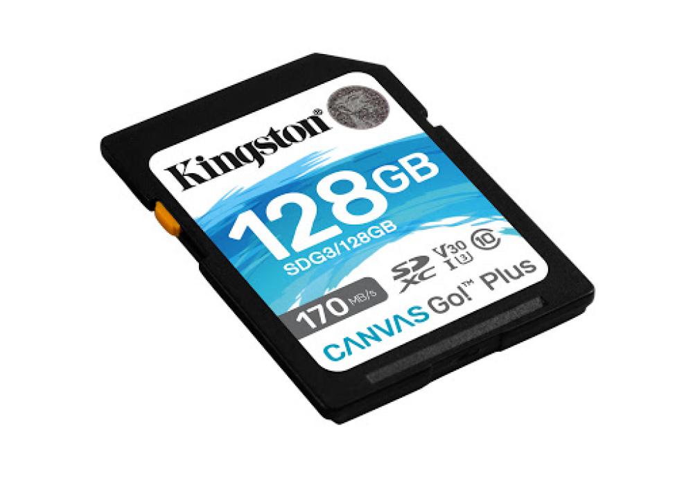 Kingston Memory Card 128GB SDXC Canvas Go Plus 170R C10 UHS-I U3 V30
