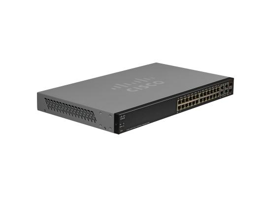 Cisco SF300-24PP 24-Port 10/100 PoE Managed Switch with Gigabit Uplinks 