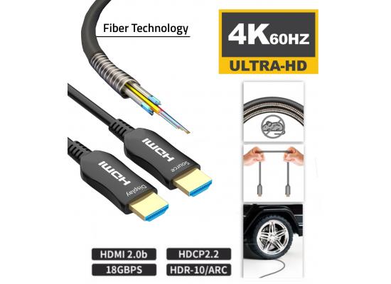 HDMI to HDMI Optical Cable 4K 60Hz UHD 20M