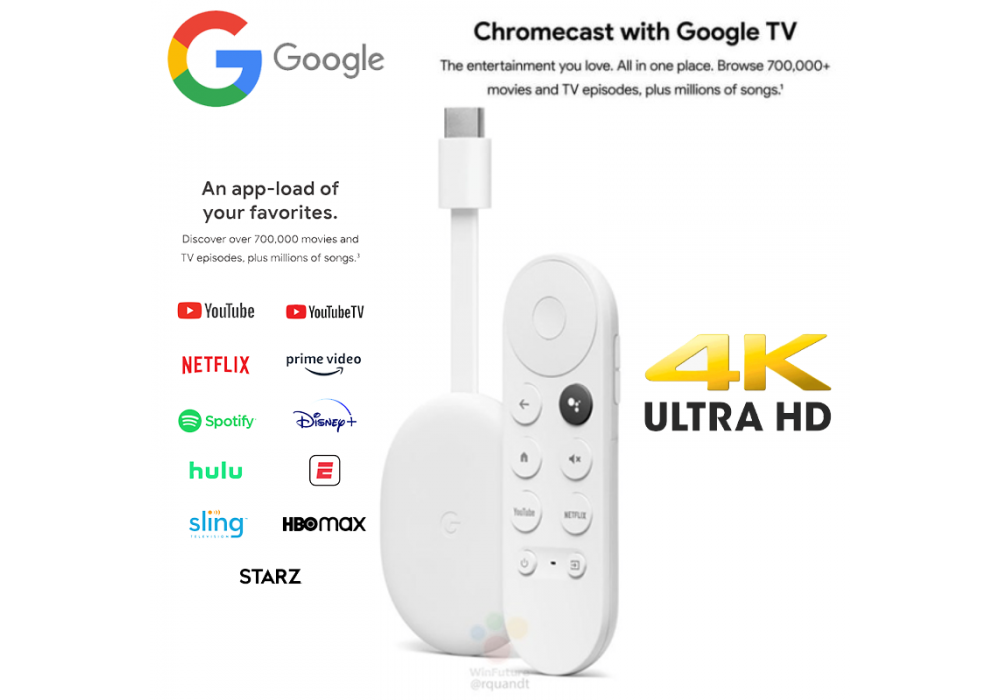 chromecast with google tv 4k snow
