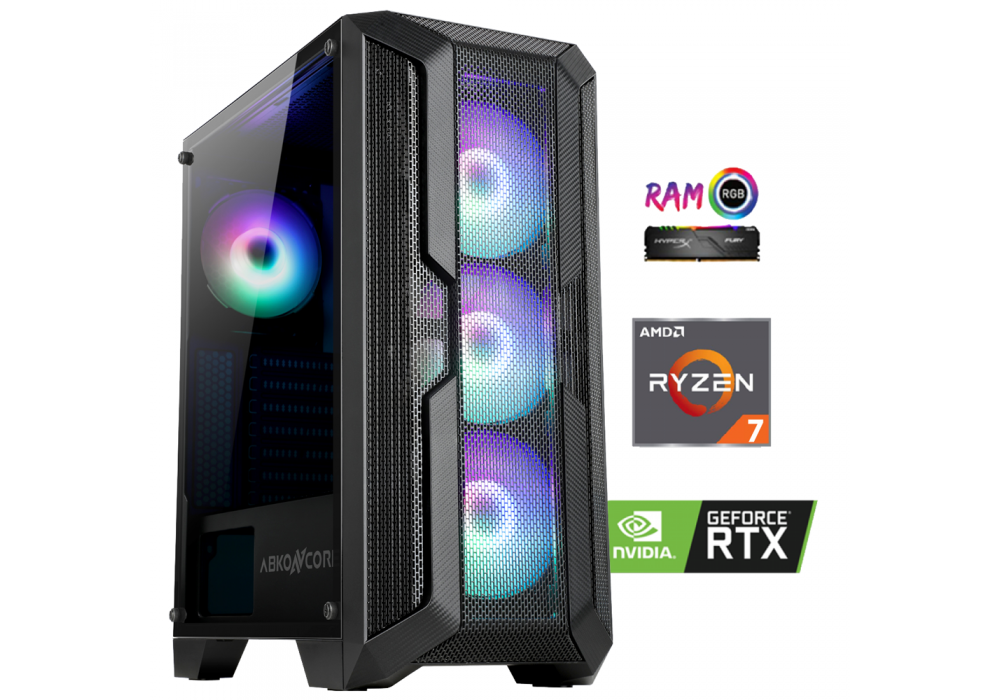 GTS 51 GAMING  Desktop -AMD Ryzen 7 5800X - GeForce RTX™ 3060  Dual  V2 OC Edition 12GB